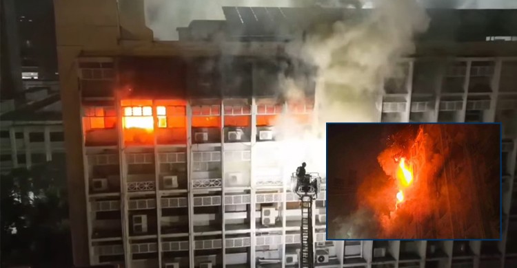 সচিবালয়ে ক্ষতিগ্রস্ত ভবন পরিদর্শনে উপদেষ্টারা